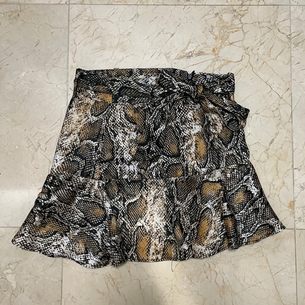 zara snakeprint highwasted skirt